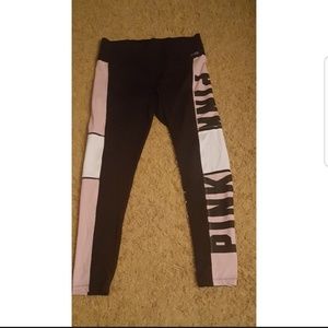 VS Pink High Waisted Compression Tights